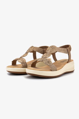 Valmenti Kadın Deri & Tekstil Rose Düz Sandalet 1141 1951-h12 Bn Sndlt Y26 Rose/camel Nubuck