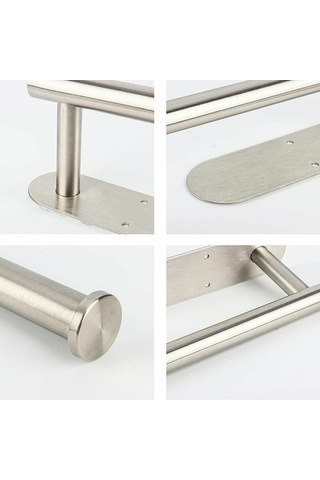 Novahub Tamamen Paslanmaz Çelik Duvara Monte Havluluk, Tuvalet Kağıdı Tutucusu, 32,5 Cm Gümüş Diğer