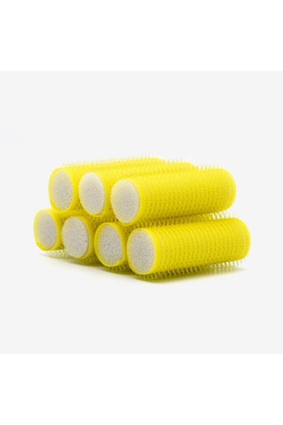 Croc 1223 Sarı 7li Mini Paket Bigudi Cırtlı Saç Bigudisi Çap 2cm Sarı