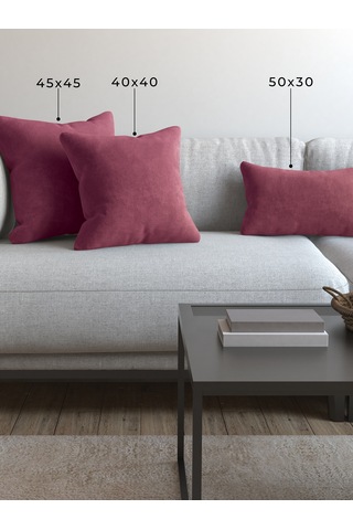 Br Demor Home Soft Series Lavanta Pembesi Kırlent, Yastık Kılıfı Lavanta Pembesi