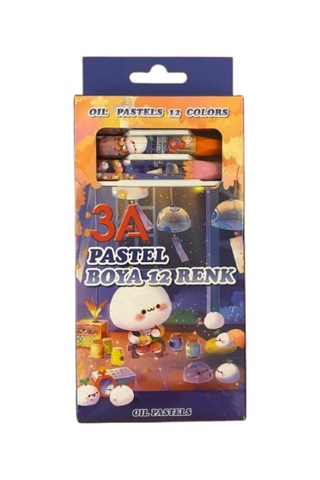 Pastel Boya 12 Renk 2 Adet Çok Renkli