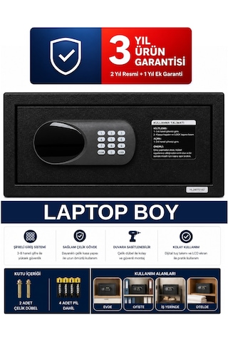 Elektronik Şifreli Para Çelik Ve Laptop Tipi Ev-ış-ofis-otel Tipi Şifreli Çelik Kasa Bf802-m