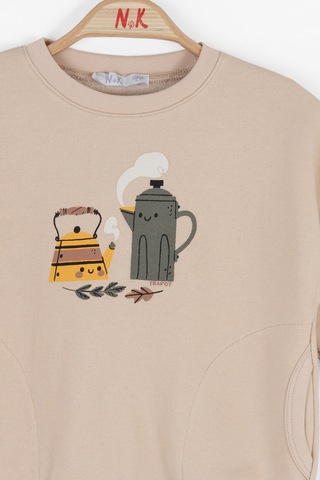 Nk Kids Kız Çocuk Sweatshirt 37601 Vizon