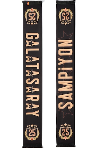 Galatasaray 25. Şampiyonluk Şal Atkı U251370 Siyah