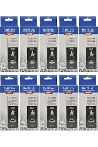 Ekoset Brother Dcp T300 T310 Uyumlu Siyah Mürekkep 100 ML 10 Adet