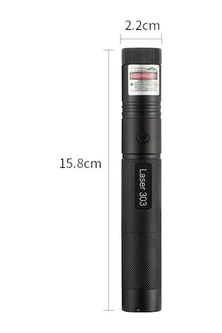Lazer 303 Şarjlı Güçlü Lazer Kalem + Şarj Aparatı Sarı