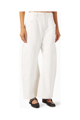 Eb Denim Freddy Barrel - Leg Cropped Jean - - Rahat Denim Kumaş İle Modern Kesim Beyaz