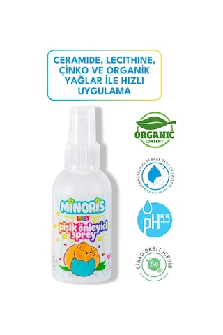 Minoris Baby Organik Pişik Önleyici Sprey - 100 ML