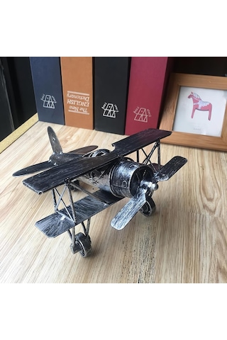 El Yapımı Retro Vintage Boeing 40a Metal Uçak Modeli Maket Biblo Özel Gün Hediyesi Vitrin Ofis Süsü