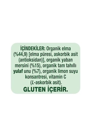 Organic Yulaflı Elma Ve Yaban Mersini Püre 110g
