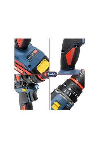 Stech Stechend Sx22-2x4.0 Akülü Kömürsüz Darbeli Matkap 20v 4.0ah
