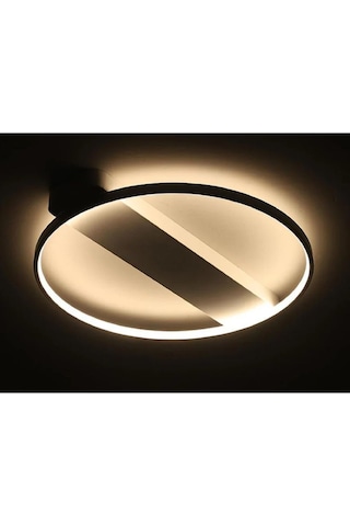 Yeniada / Plafonyer Avize / 50 Cm / 3 Renkli Işık / Antrasit Gövd Antrasit