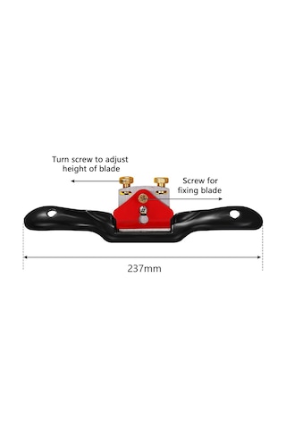 Düz Taban ve Metal Bıçak Ahşap Çalışma El Aracı 9" Spokeshave