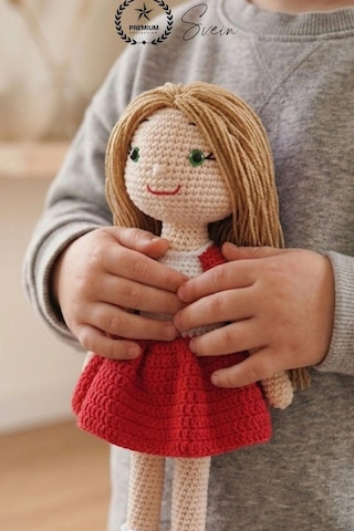 Amigurumi Özel Üretim El Yapımı Renkli Etekli Amigurumi Bebek El Örgüsü Sevimli Oyuncak Dekoratif