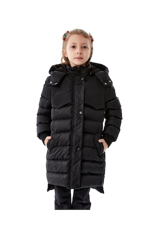 Benitto Kids Kız Çocuk Kapüşonlu Kışlık Şişme Mont 51356 Siyah