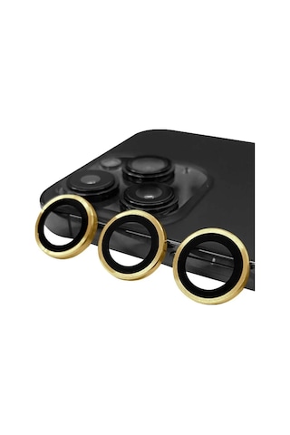 Newface Apple İphone 14 Pro Max Raze Metal Kamera Lens - Gold