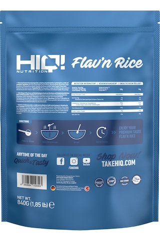 Hıq Flav'n Rice 840g Chocolate Hazelnut Flavored