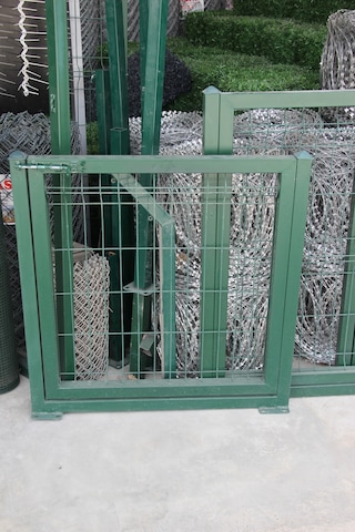 Yeşil Tel Çit Kapı - Panel Çit Tel Kapısı - Kanatlı Kapı - 100 Cm Yükseklik X 100 Cm Eni -