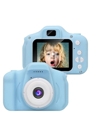 Mavi Renk Mini 1080p Hd Çocuk Kamera Dijital Fotoğraf Makinesi 2.0 Inç Ekran 1