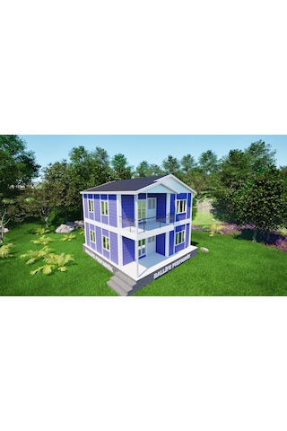 Ballife Prefabrik 118 M2 Standart Dubleks Prefabrik Konut