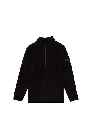 U.S. Polo Assn. Erkek Çocuk Yarım Fermuarlı Siyah Polar Sweatshirt 50298060-VR046