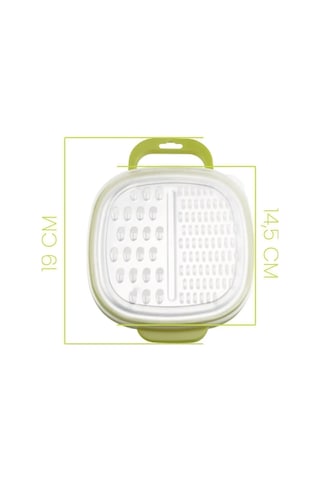 Valletta Okinawa Saklama Kaplı 2'si 1 Arada Rende Yeşil