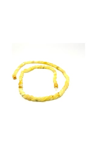 Sertifikalı Balık Sırtı Model Sarı Renk Yetişkin Kehribar Kolye 50- 55 Cm 10 - 13 Gr Çok Renkli