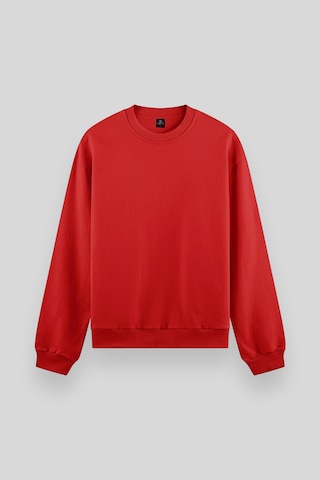 Tommy Life Kırmızı Basic O Yaka Rahat Form Erkek Sweatshirt - 88053 Kırmızı