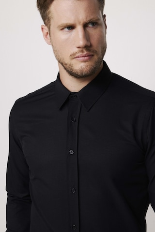 Tudors Modern Slim Fit Uzun Kollu Pamuklu Kolay Ütü Armürlü Erkek Siyah Gömlek-23997 Siyah
