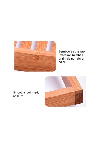 Sones Bambu Kaymaz Küvet Rafı Çok Amaçlı Raf, Renk: Beyaz Diğer