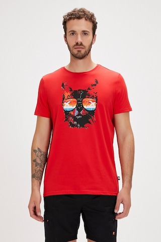 Bad Bear Manx Erkek Kırmızı Yuvarlak Yaka Tişört 240107011-RED Kırmızı