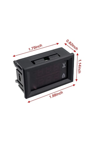 0.28 inç 100V 10A Çift LED Ekranlı Voltmetre ve Ampermetre Modülü