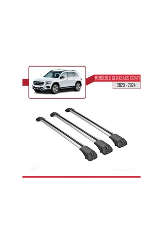 Mercedes Glb-class X247 2020 Ve Sonrası İle Uyumlu Ace-1 Ara Atkı Tavan Barı Gri 3 Adet Bar