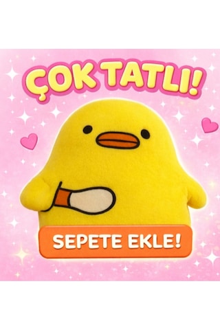 Peluş Sevimli Katil Civciv Sarı