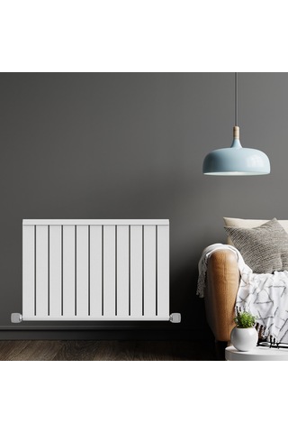 600x872mm Armoni Yatay Alüminyum Radyatör Snow White Beyaz