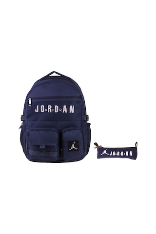 Jordan Air Brooklyn Navy Blue Lacivert İkili Sırt Çantası Ve Kalemlik Seti - Erkek Çocuk - Setja-q3184c