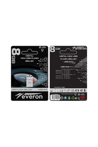 Everon 8gb Metal Usb Mini Flash Bellek