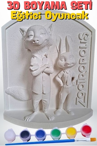 Zootropolis 15 Vm Boyutunda Beton Biblo Çocuk Boyama Etkinliği