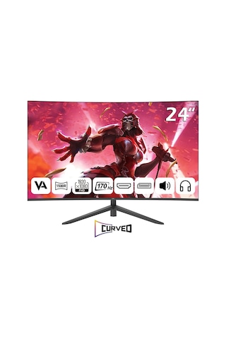 Npc 1ms 170hz 24" 1920x1080 Fhd Curved Gaming Monitör Md240k-v181