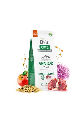 Brit Care Yaşlı Köpekler İçin, Tek Proteinli, Hipoalerjenik, Kuzu Etli Kuru Mama 12 Kg