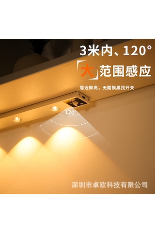 Xiyyadms 40cm Gümüş Akıllı Vücut Algılama Lambası - Üç Renk Seçeneği, 3 Parlaklık Seviyesi, Sürekli Açık/algılama Modları, 900mah Li-pil, Mıknatıslı Montaj - Dolap, Koridor, Kitaplık Için Gümüş