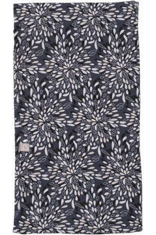 Müslin Örtü 120X120 Cm Doğal Pamuk Müslin Ebruli Lacivert - Lacivert