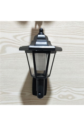 Vkemall Güneş Enerjili Led Duvar Lambası Hexagon Şekli, Işık Sensörlü, Beyaz Işık, Dış Mekan Bahçe Çit İçin, Kolay Kurulum - 1 Adet Beyaz