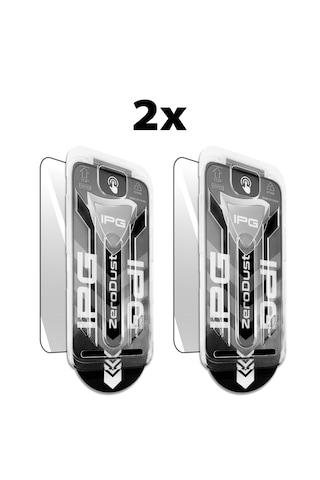 Ipg Zero Dust iPhone Apple 15 Pro Max Uyumlu Aplikatörlü Temperli Koruma 2x