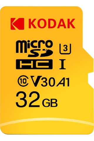 Ximistore9 Kodak 32gb Microsd Kartı U3 V30 A1 100mb/s Okuma Hızı 4k Hd Video Kaydı Desteği Sınıf 10