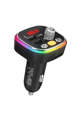 Tanımalı Yok Fm Radyo Transmitter 3.1a Hızlı Şarj Micro Sd Mp3 Çalar Çakmaklık