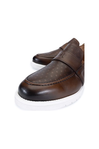 Tamer Tanca Erkek Hakiki Deri Taba Loafer Ayakkabı 698 1146-1 Erk Ayk Y24 Taba