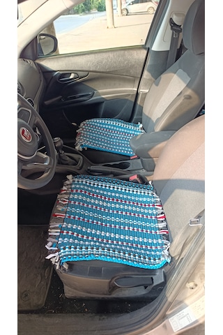 3'lü Oto Kilim Serpme Minder 1 Adet Üçlü 2 Adet Tekli