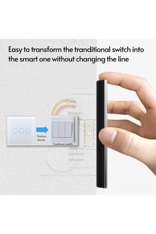 Yaleker Akıllı Wi-fi Anahtarı: Ses/app/rf433 Kontrol, Alexa/google Uyumlu, Zamanlayıcı, Grup Paylaşımı, 3 Yollu Beyaz Beyaz