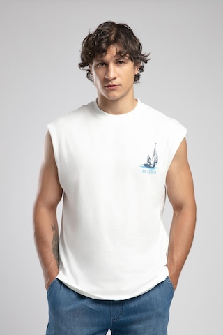 Lee Cooper Carl Erkek %100 Pamuk O Yaka Atlet Ekru-19967 Ekru